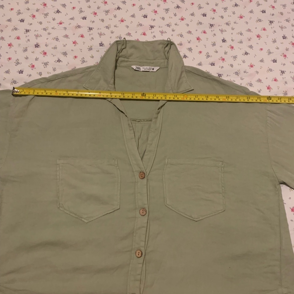 Zara Khaki Green Top - Picture 4 of 8